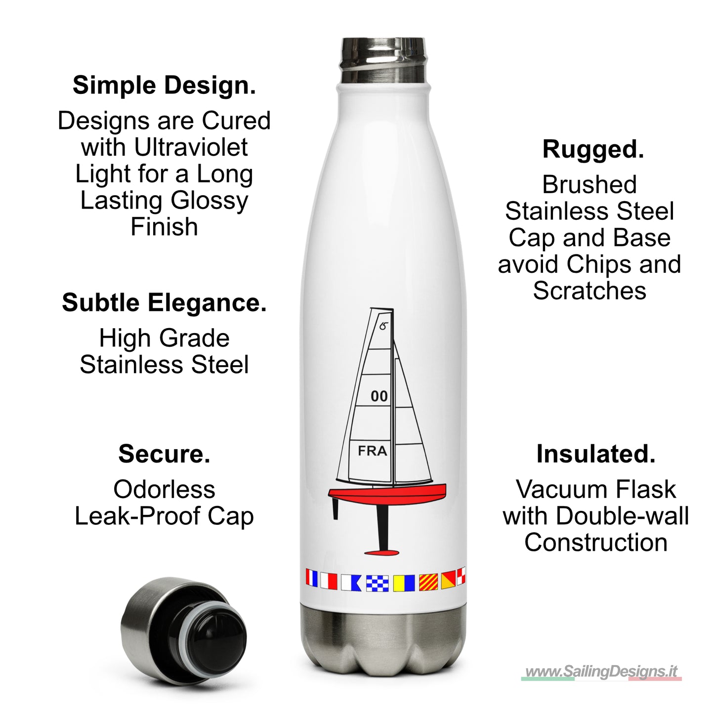 DF65 Class - Personalized Stainless Steel Water Bottle